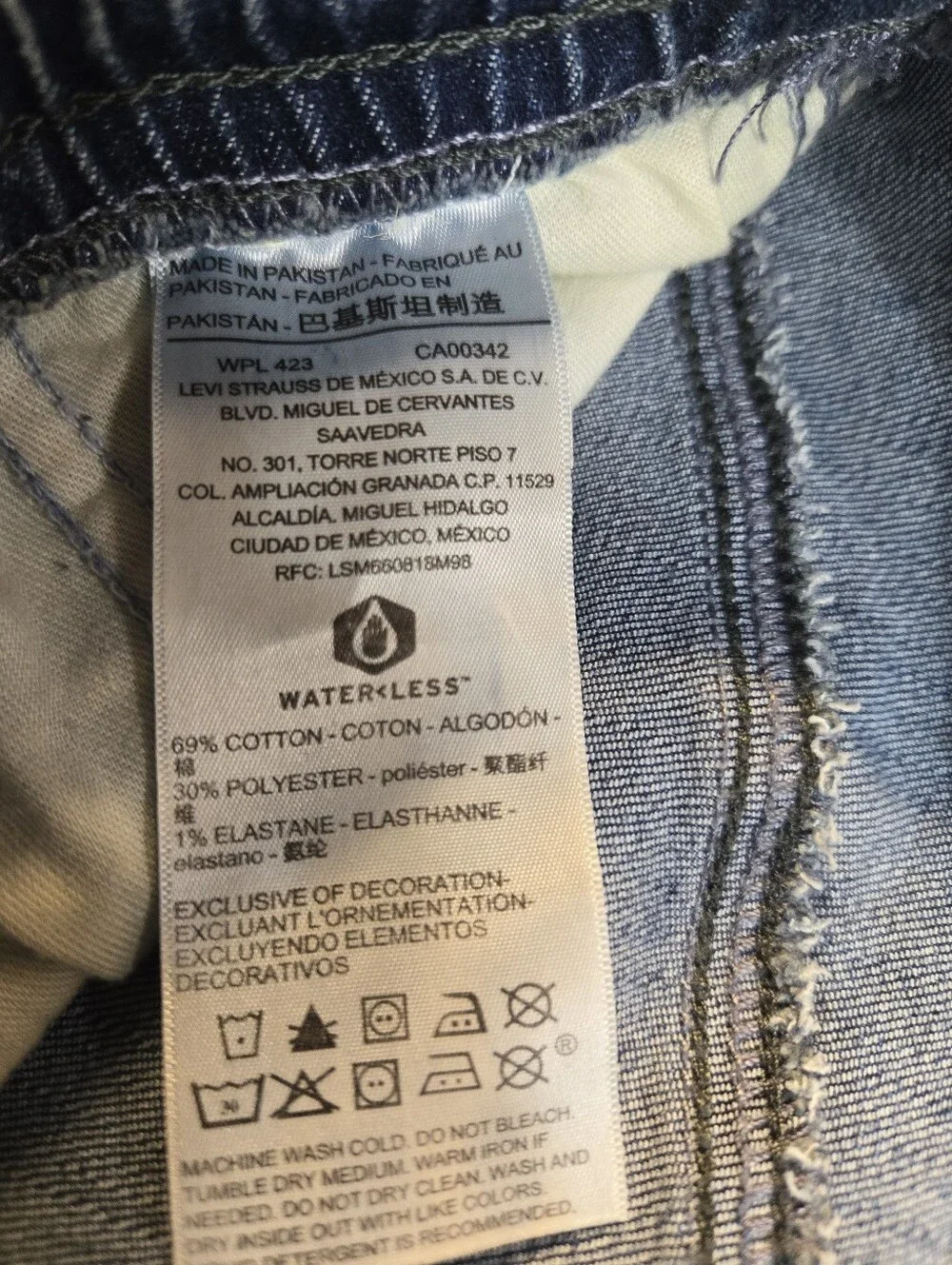 DENIZEN From Levis Boys Size 16 Light Wash Denim Drawstring Jogger Pants